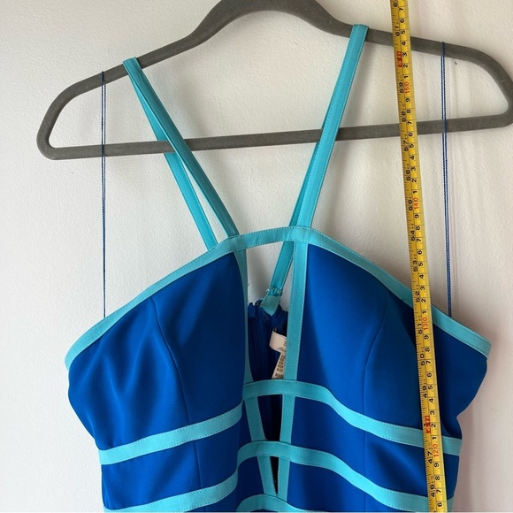 Aidan Mattox Blue Strappy Gown Size 12 – Formal Dress with Cutouts | summer maxi - Picture 9 of 15